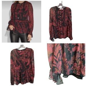 🚨Sale🚨 NWT COACH Sheer Blouse Top w/Built In Tank Size 4